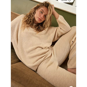 Free People Beach Malibu Solid Pant Surf Set Medium NEW